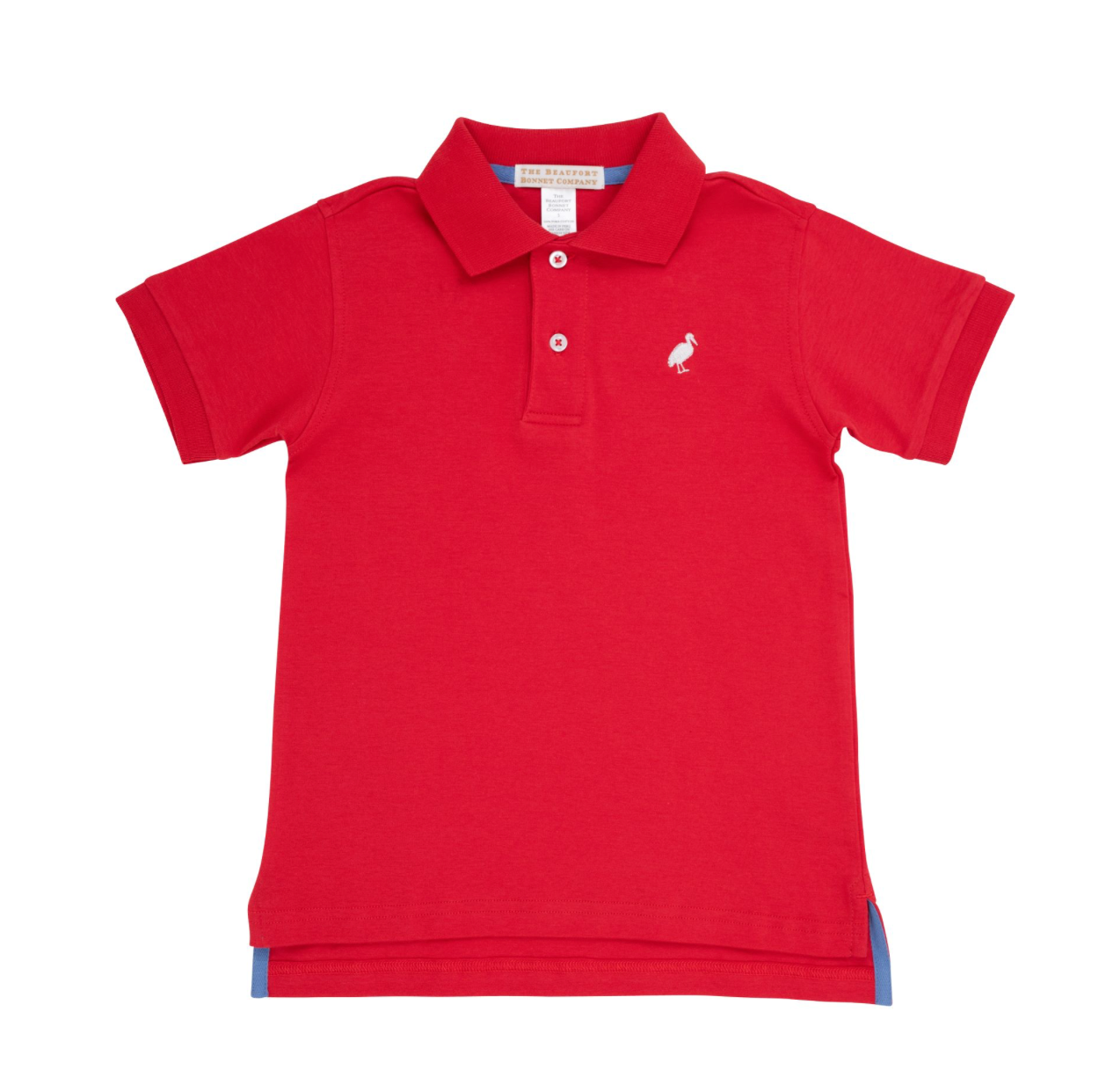 TBBC: Prim And Proper Polo Ss-pima - Richmond Red/Worth Ave White