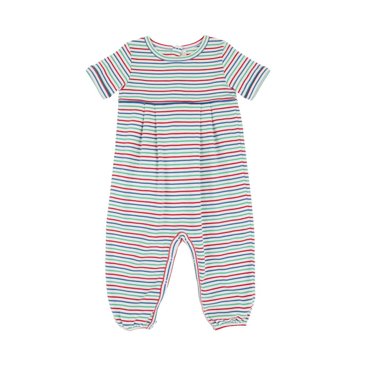TBBC: Bradford Romper - Simsbury Stripe/Wood Boat Blue