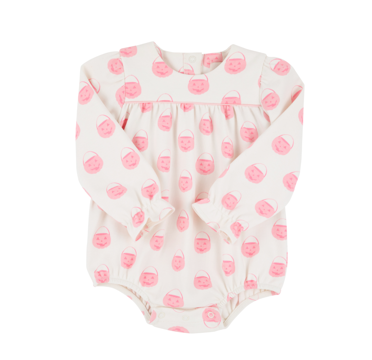 TBBC: Long Sleeve Penny's Play Bubble - Vintage-Prep Pumpkin Pails (Sandpearl Pink)/Sandpearl Pink