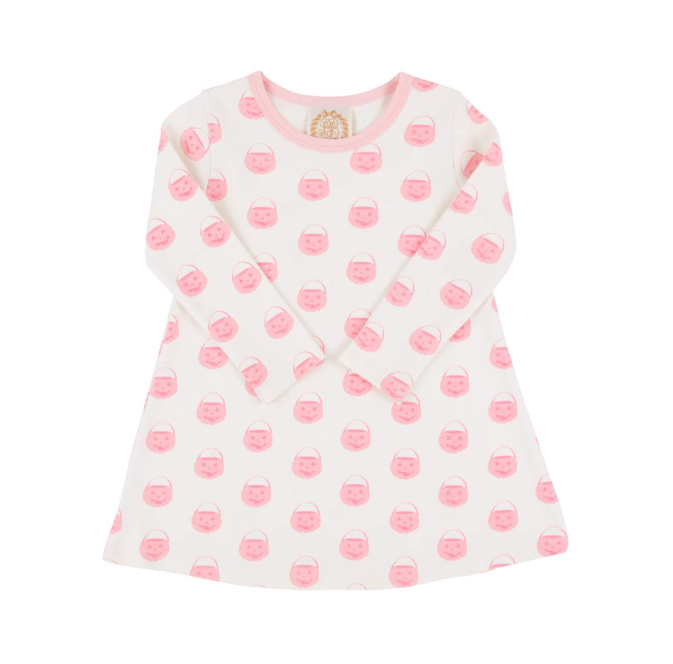 TBBC: Long Sleeve Polly Play Dress - Vintage-Prep Pumpkin Pails (Sandpearl Pink)/Sandpearl Pink