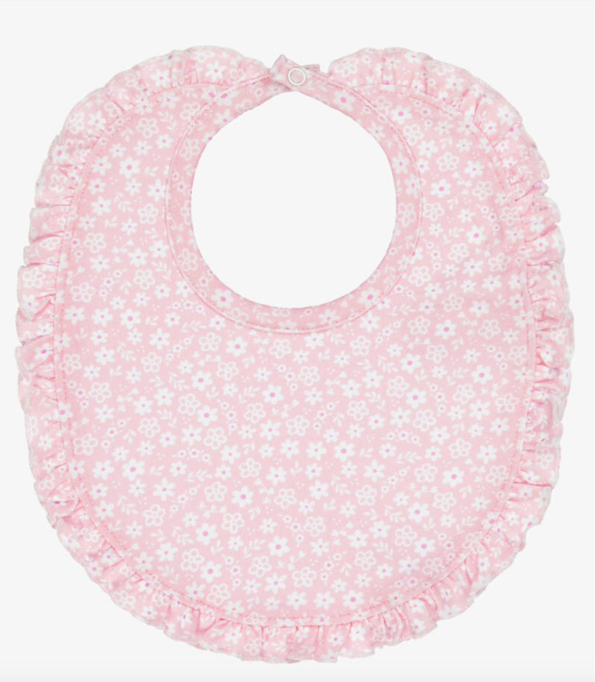 Kissy Kissy:  Baby Girls Pink Fall In Bloom Pima Cotton Bib
