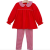 Trotter Street: Abigail Pants Set- Red