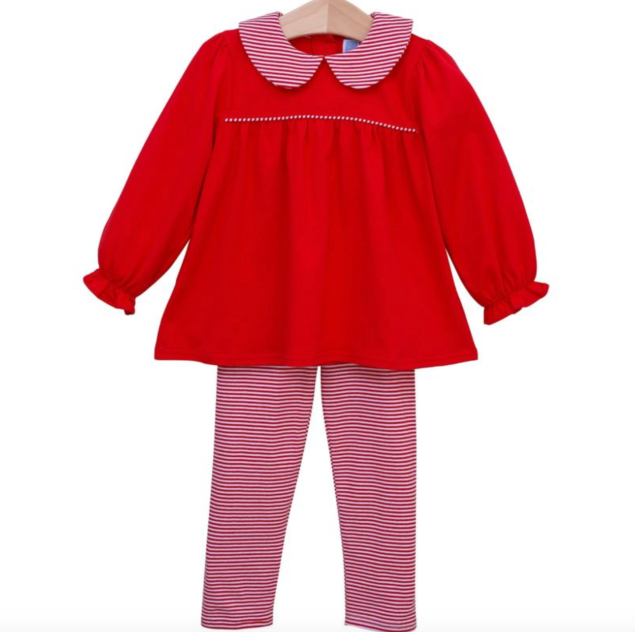 Trotter Street: Abigail Pants Set- Red