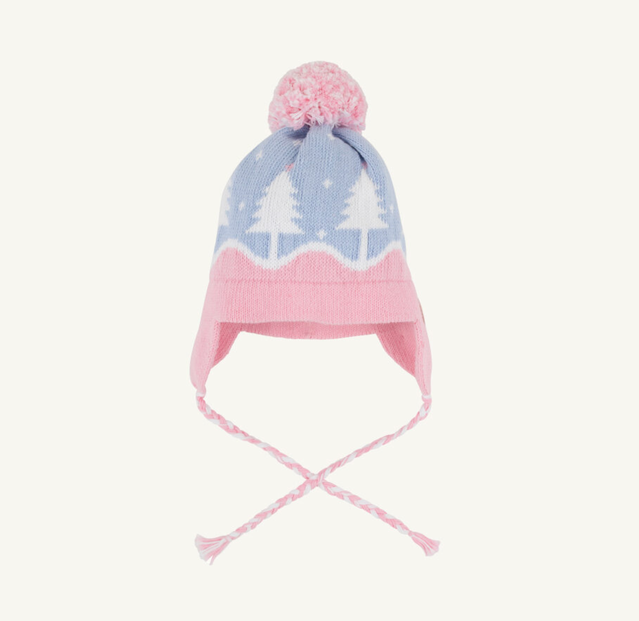 TBBC: Parrish Pom Pom Hat - Beale Street Blue/Palm Beach Pink/Trees