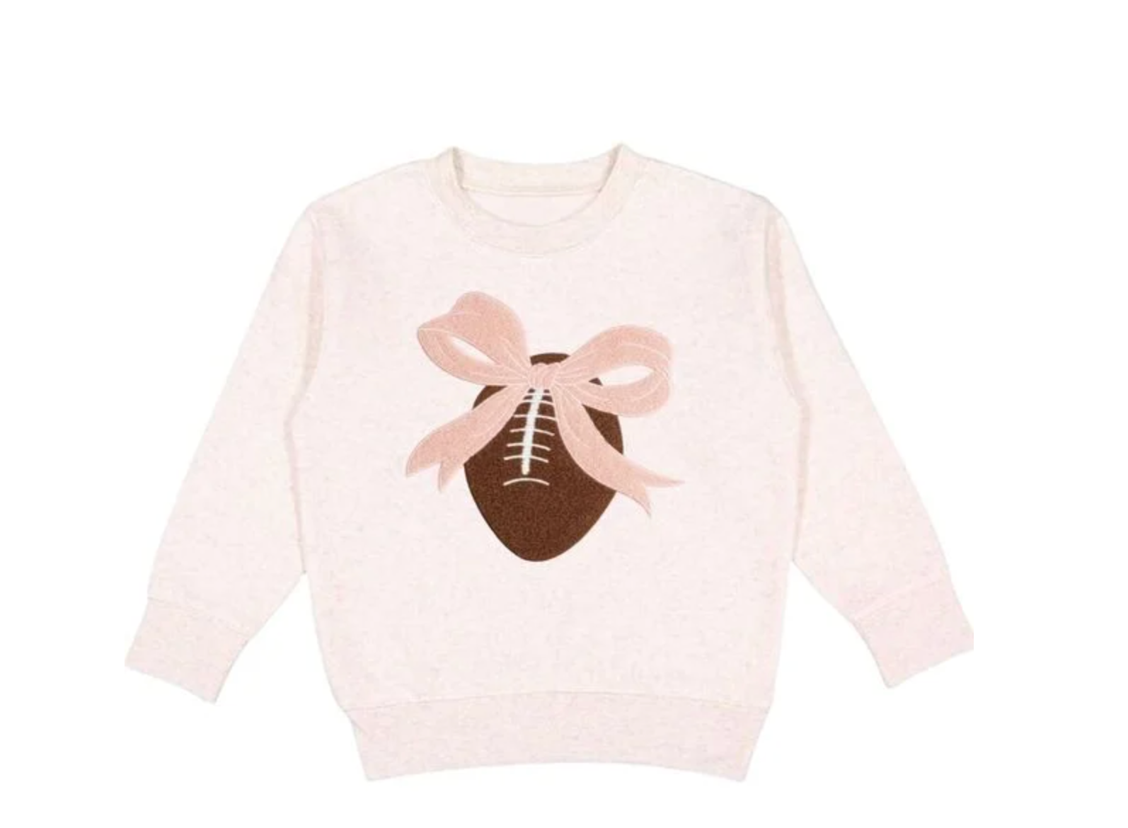 Sweet Wink: Coquette Football Patch Sweatshirt