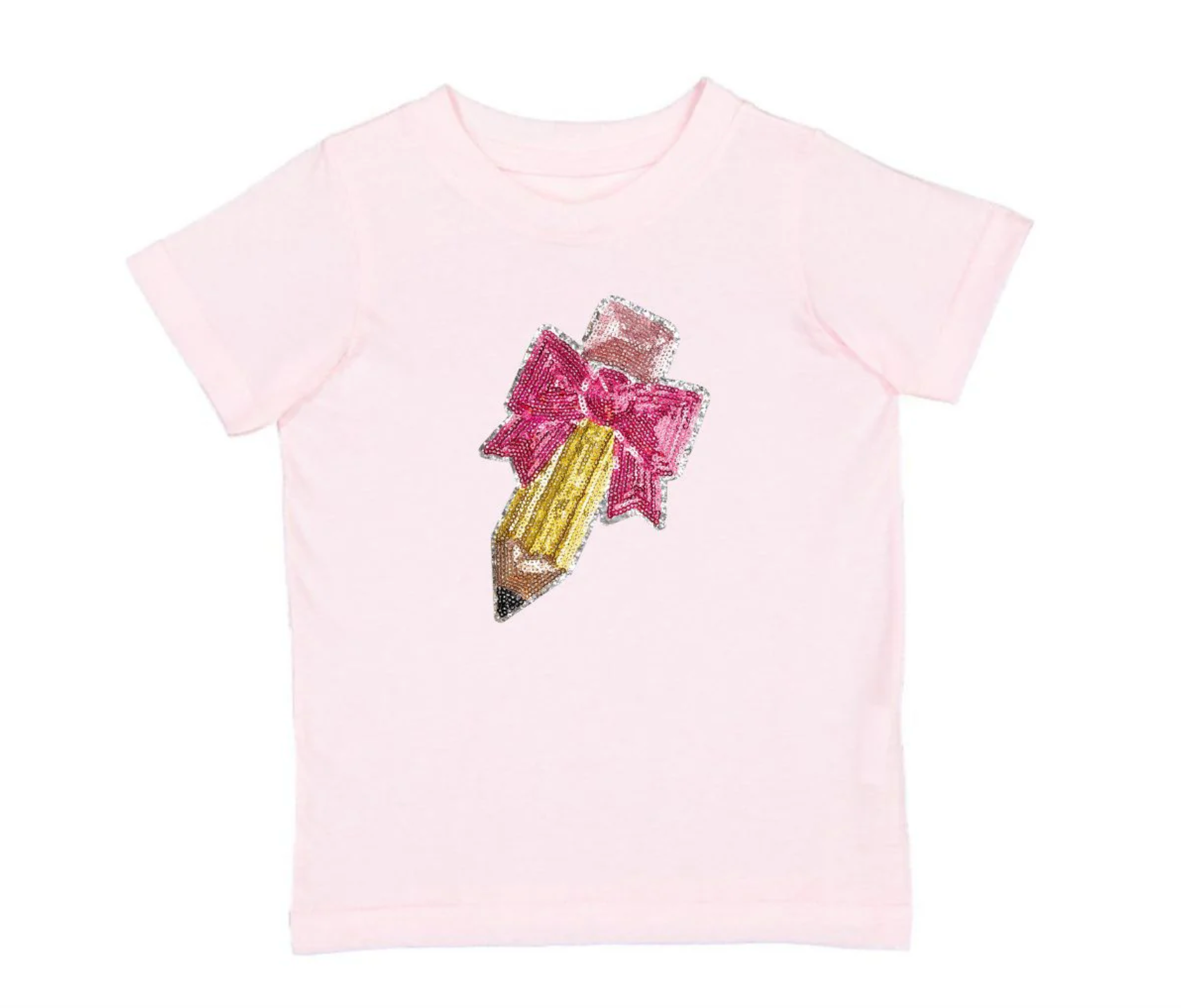 Sweet Wink: Pencil Bow Sequin Patch Shirt