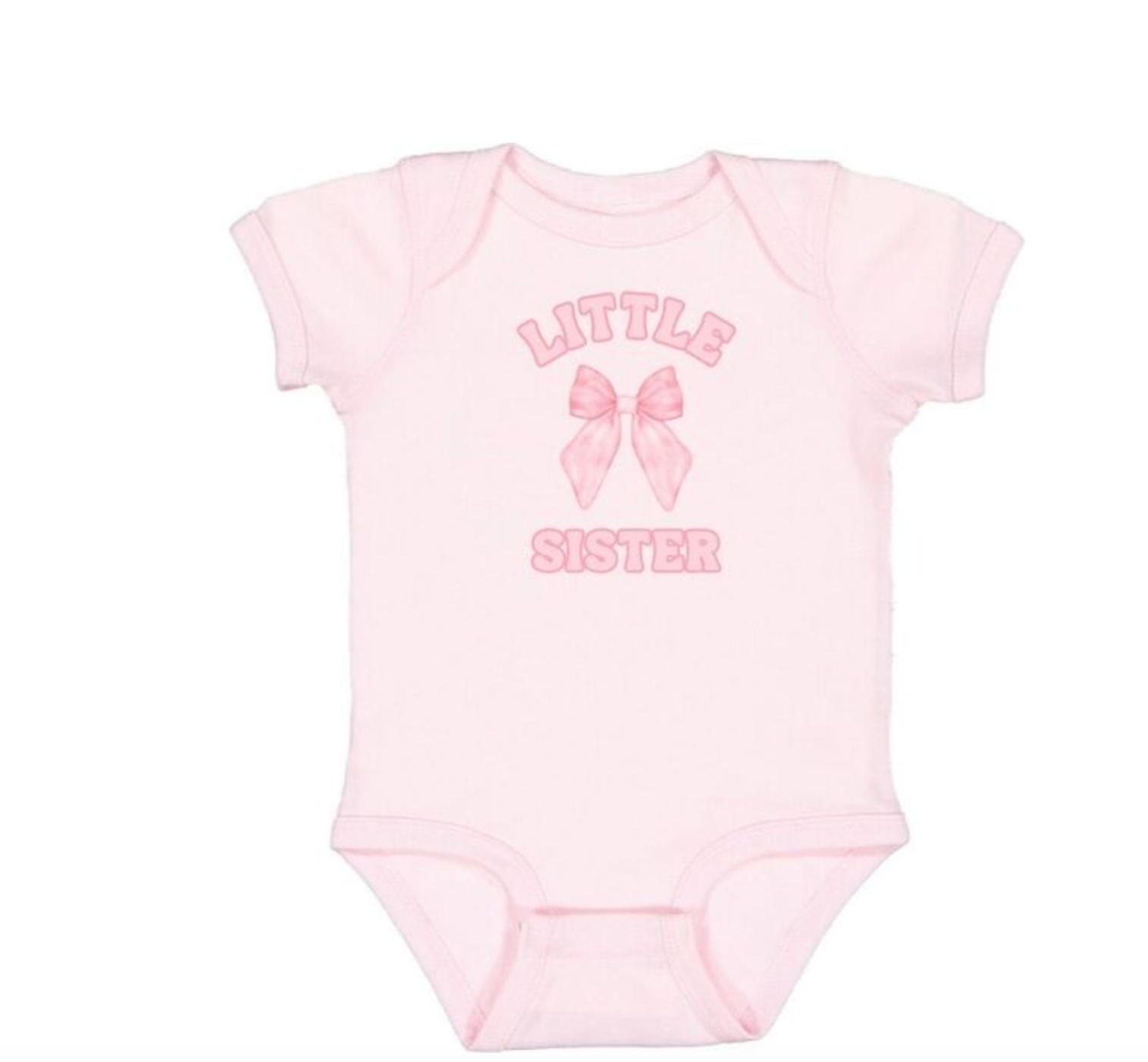 Sweet Wink: Little Sister Bow Short Sleeve Bodysuit, Ballet