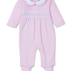 Kissy Kissy: Punto Ingles Pink Footie with Hand Smock