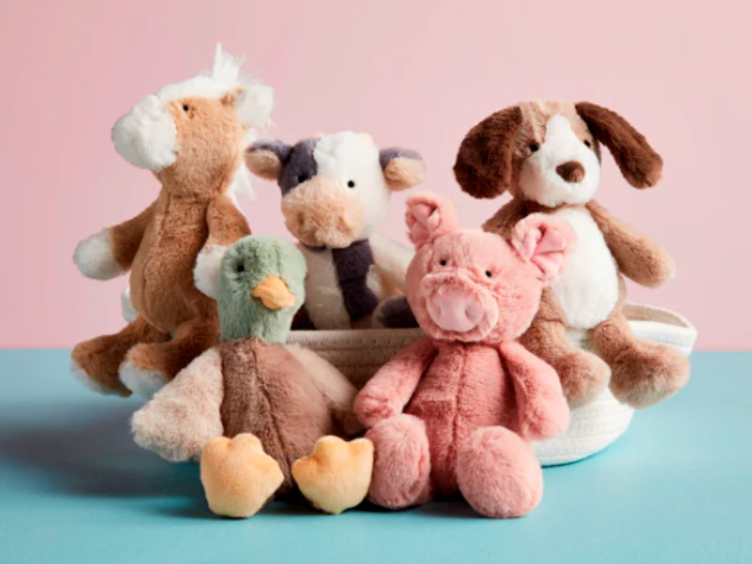 Mud Pie:  Farm Plush Rattle Pals