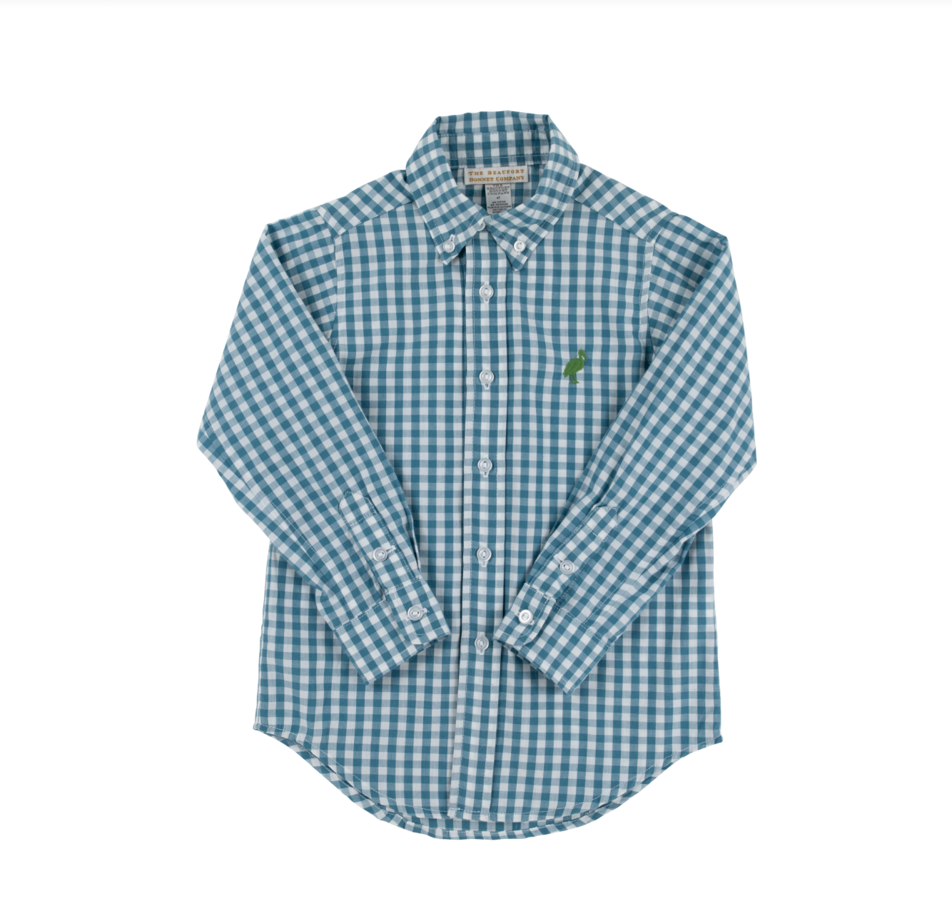 TBBC: Dean`s List Dress Shirt - Barnsley Blue Gingham/Gallatin Green