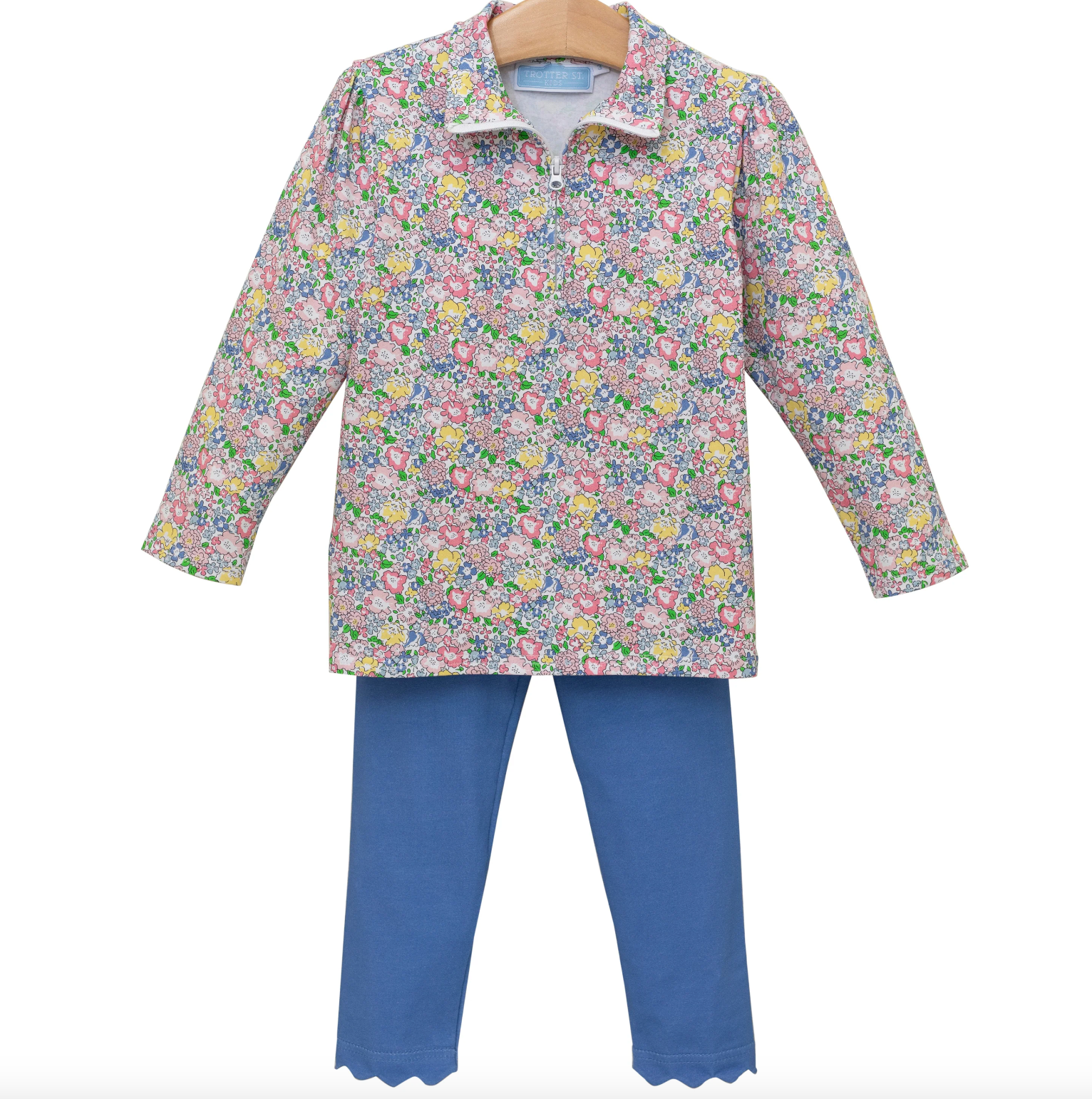 Trotter Street: Floral 1/4 Zip pullover set