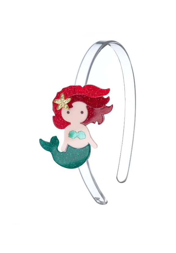 Lilies & Roses: Mermaid Underwater Glitter Red Headband