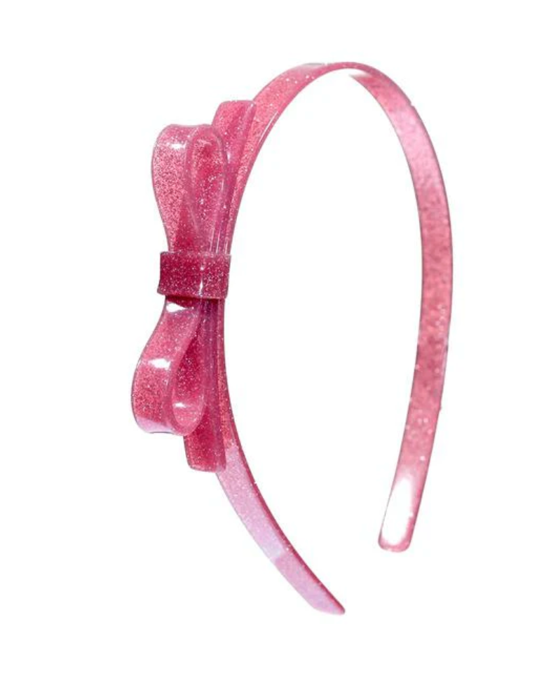 Lilies & Roses: Thin Bow Vintage Pink Headband