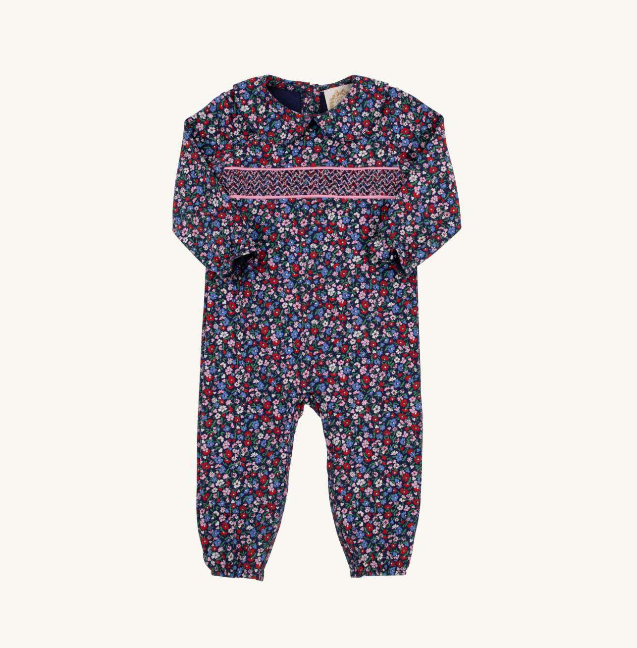 TBBC: Rigsby Romper - Fairfax Farm Floral/Hamptons Hot Pink