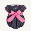 TBBC: Cindy Lou Sash Bubble - Fairfax Farm Floral/Worth Ave White/Hamptons Hot Pink