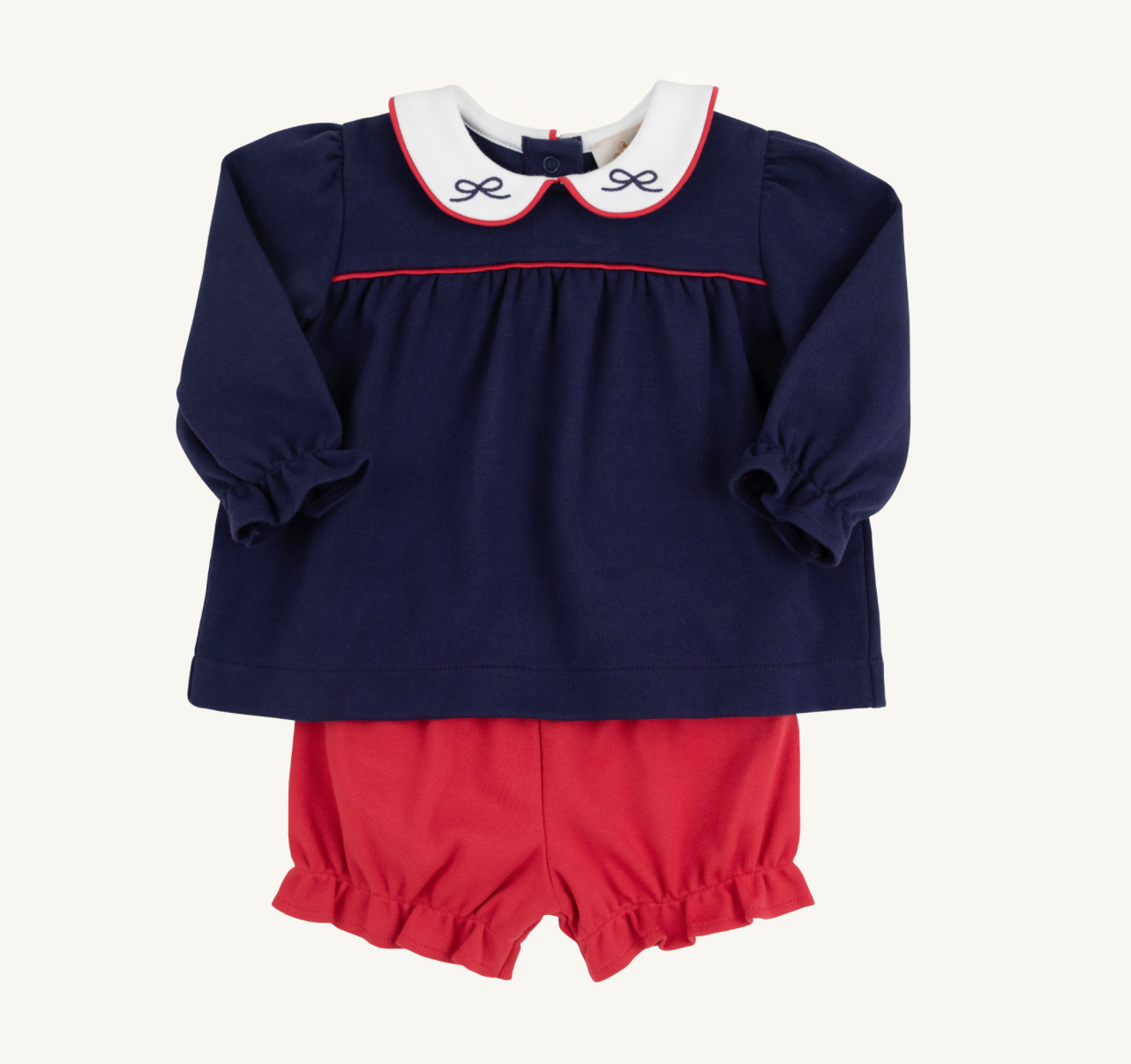 TBBC: Bon Air Bloomer Set - Pima - Nantucket Navy/Richmond Red/Worth Ave White