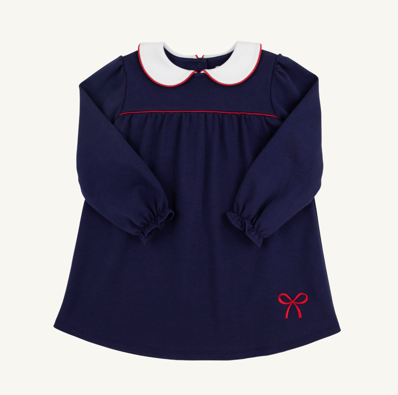 TBBC: Long Sleeve Maerin Fitz Frock - Nantucket Navy/Worth Ave White/Richmond Red/Bow
