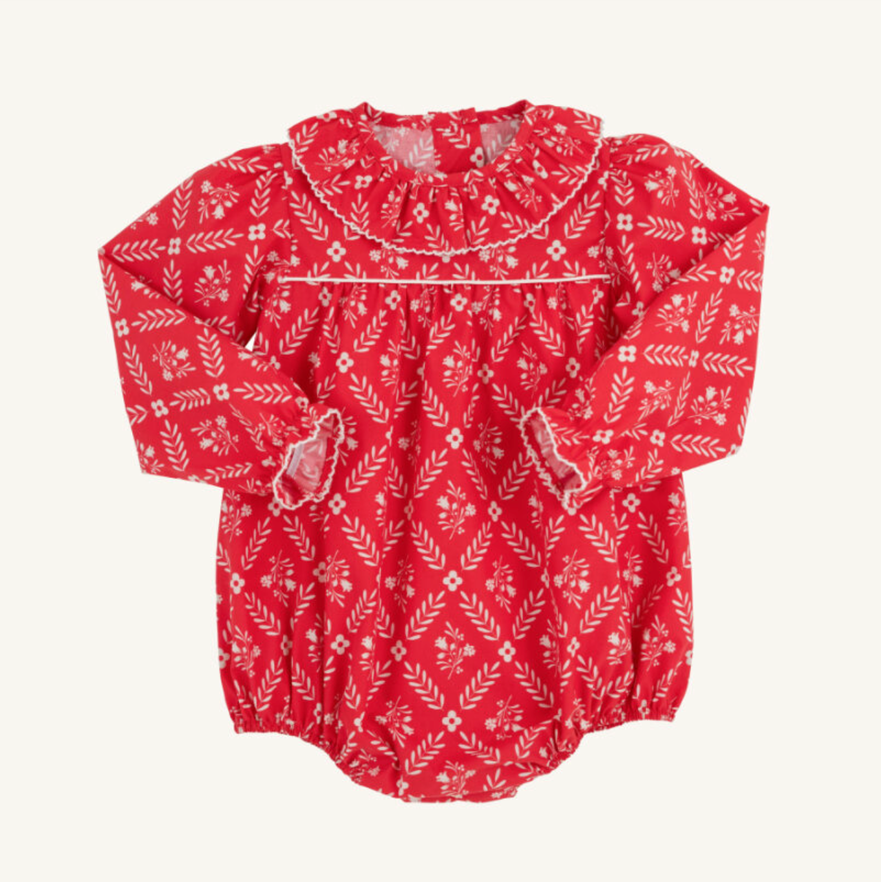TBBC: Long sleeve Ramona Ruffle Bubble - Mayflower Musings/Palmetto Pearl