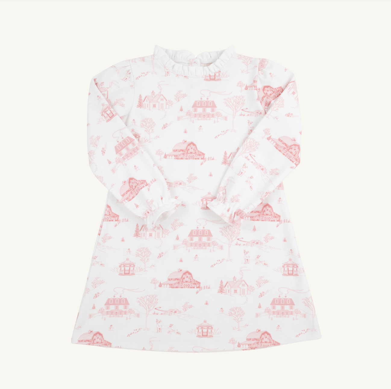 TBBC: Lizzie`s Luxe Leisure Dress - York Town Toile/Worth Ave White