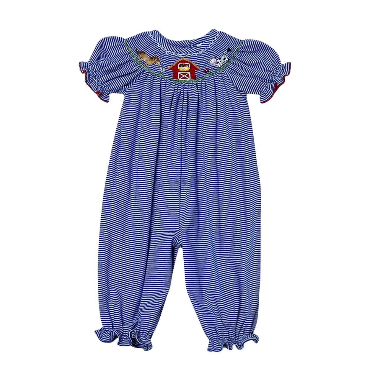 Zuccini: Farm Bishop Bubble Royal Blue - Romper