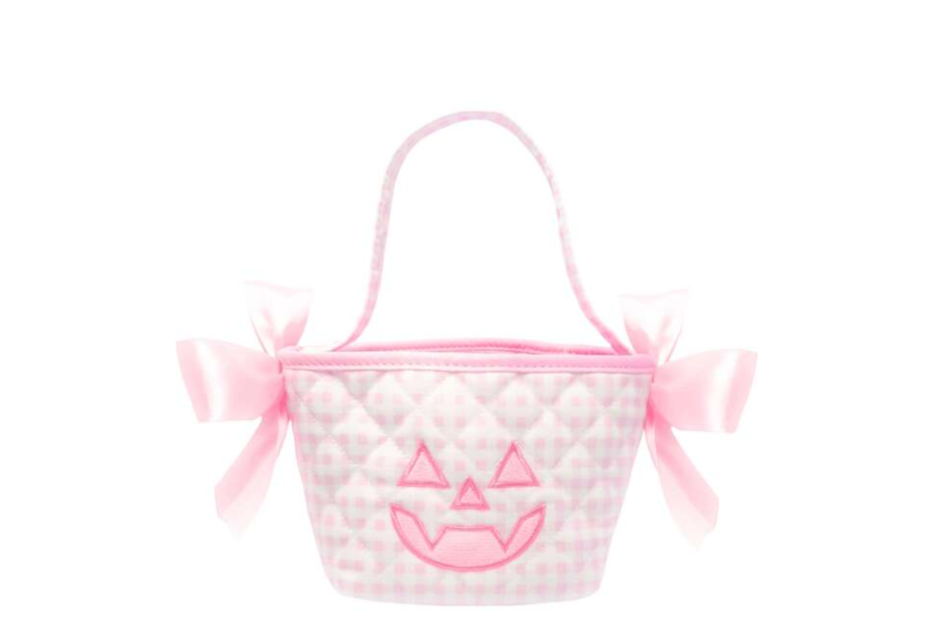 Bits & Bows:  Petite Halloween Pumpkin Tote, Pink