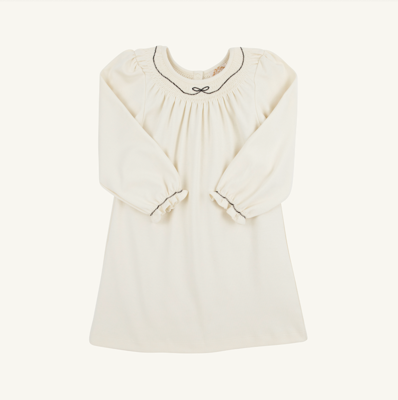 TBBC: Long Sleeve Sandy Smocked Dress - Palmetto Pearl/Newport Night