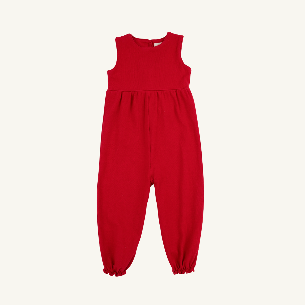 TBBC: Sleeveless Rebecca Romper - Richmond Red/Palmetto Pearl