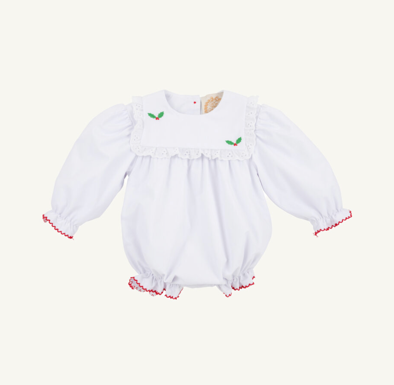 TBBC: Long Sleeve Bea Louise Bubble - Worth Ave White/Richmond Red/Holly