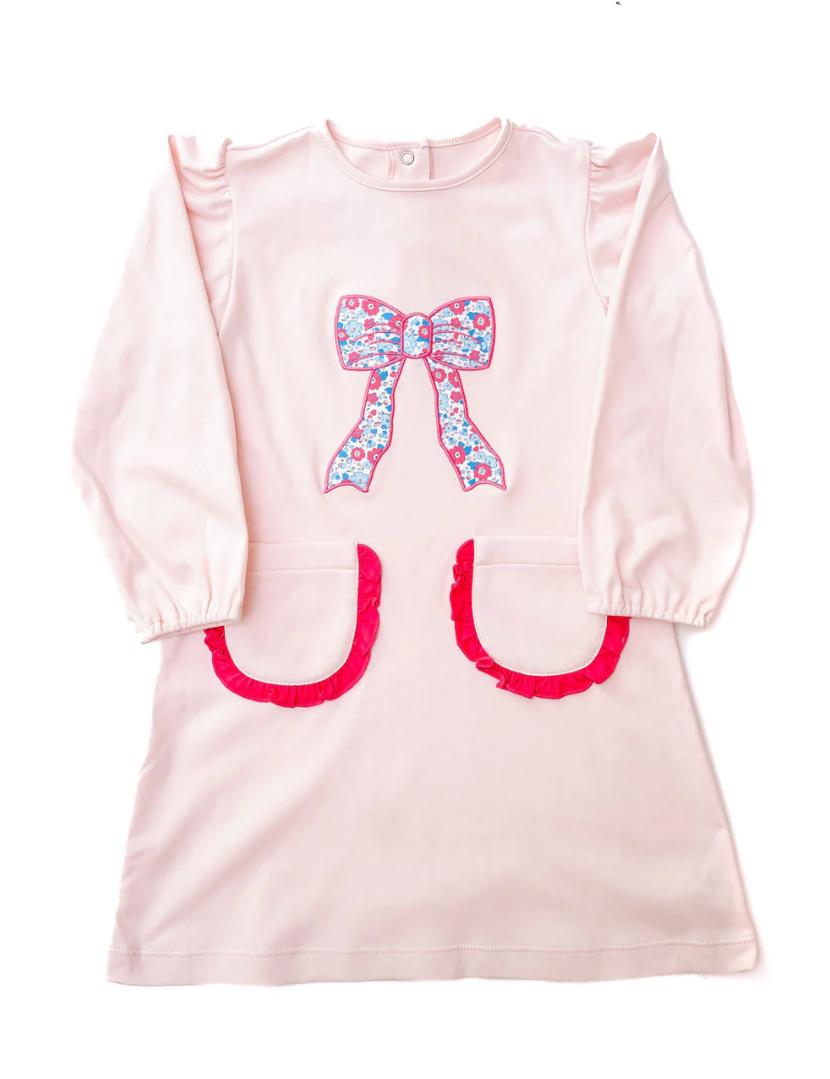 Ruth & Ralph: Bow Floral Applique Dress