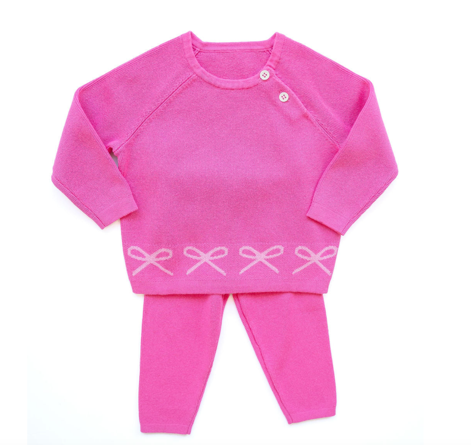 Ruth & Ralph: Pink Bows Knit Set