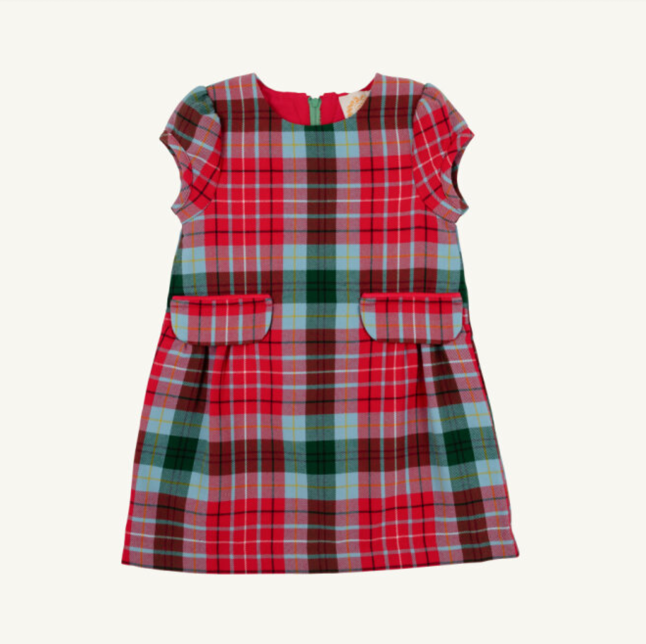 TBBC: Betts Bow Dress - Wilson Pier Plaid/Richmond Red