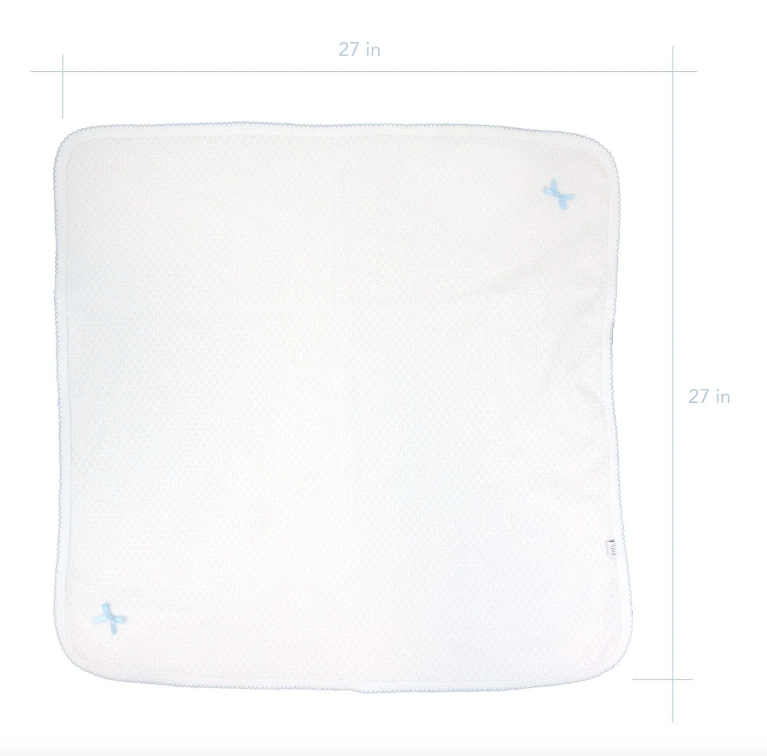 Paty: Knit Receiving Swaddle Blanket with Bow