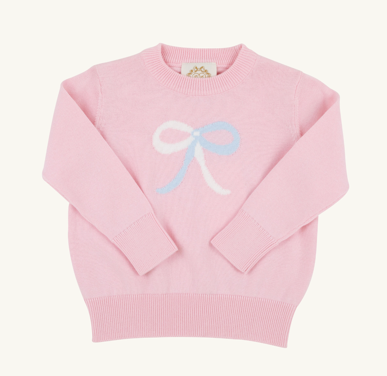 TBBC: Isabelle`s Intarsia Sweater - Palm Beach Pink/Bow