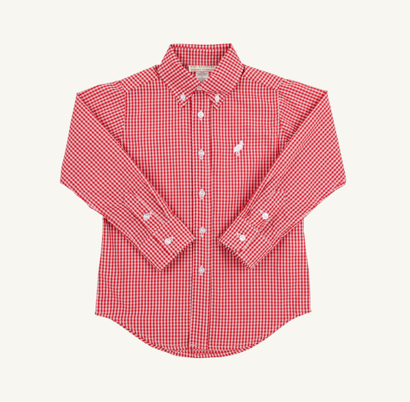 TBBC: Dean`s List Dress Shirt - Richmond Red Mini Gingham/Worth Ave White