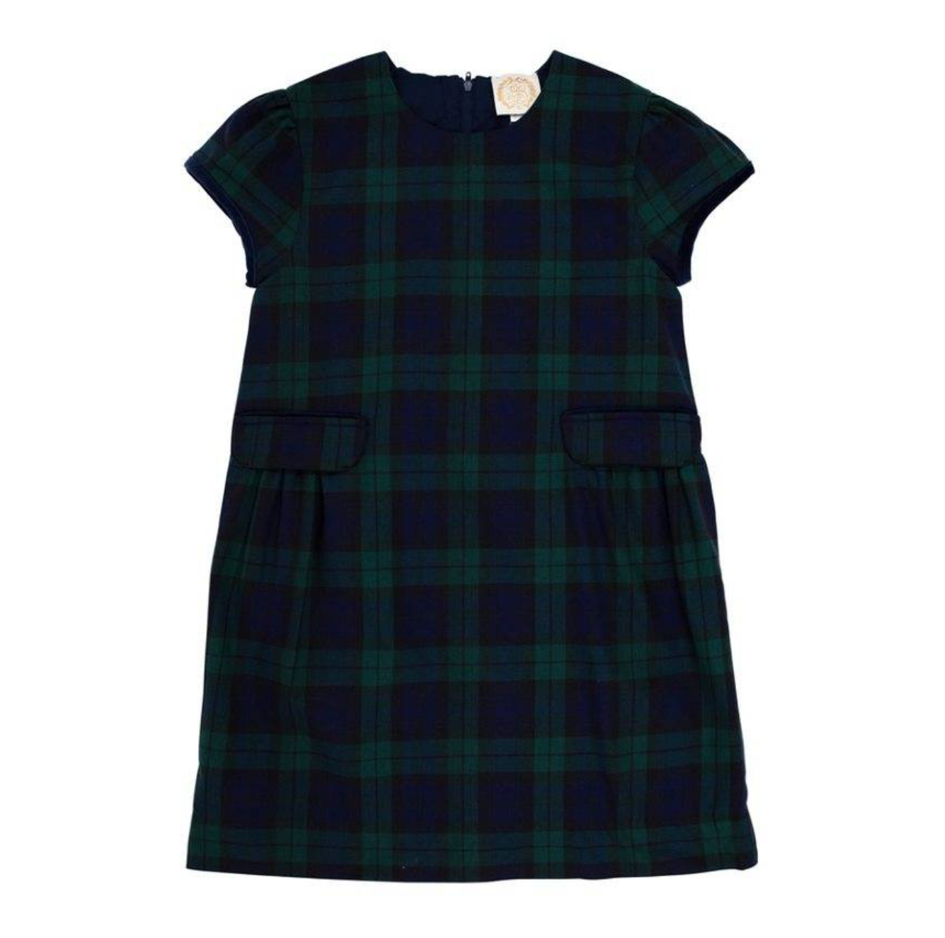 TBBC: Betts Bow Dress - Twill - Berwick Black Watch/Nantucket Navy