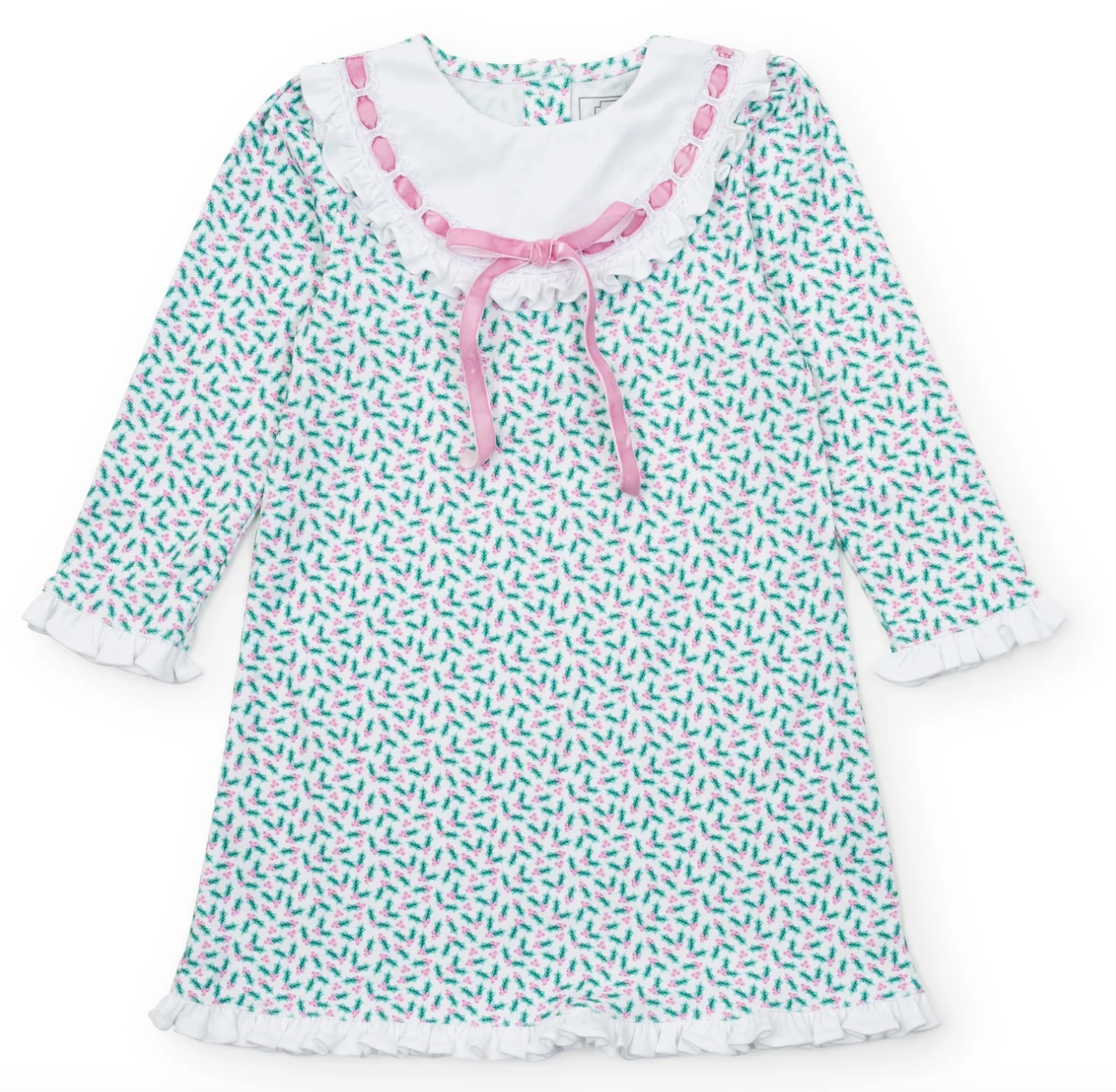 Lila Hayes: Emersyn Girls' Lace Trim Dress - Holly Holiday