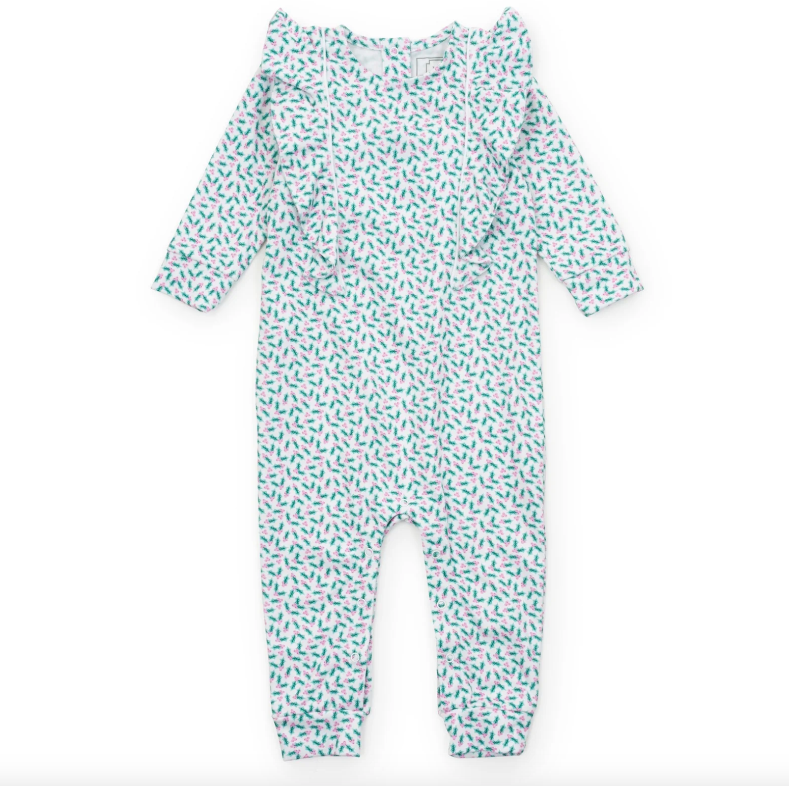Lila & Hayes: Evelyn Girls' Romper - Holly Holiday
