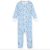 Lila & Hayes: Parker Boys' Zipper Pajama - Penguin Party Blue