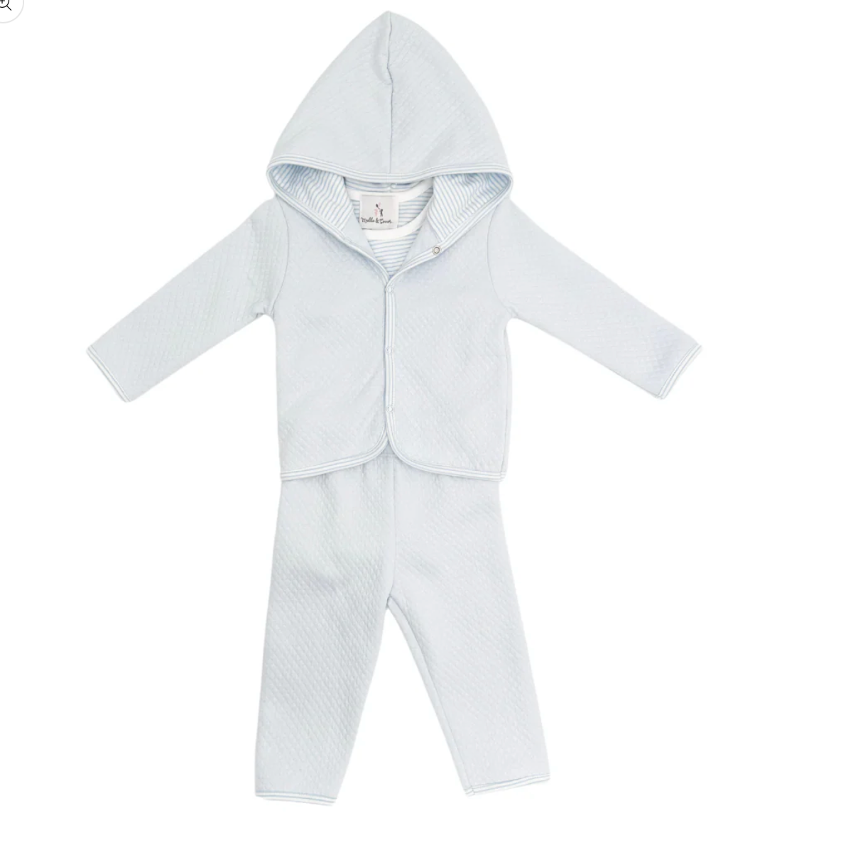 MADDIE & CONNOR : Benjamin Blue Quilted Set