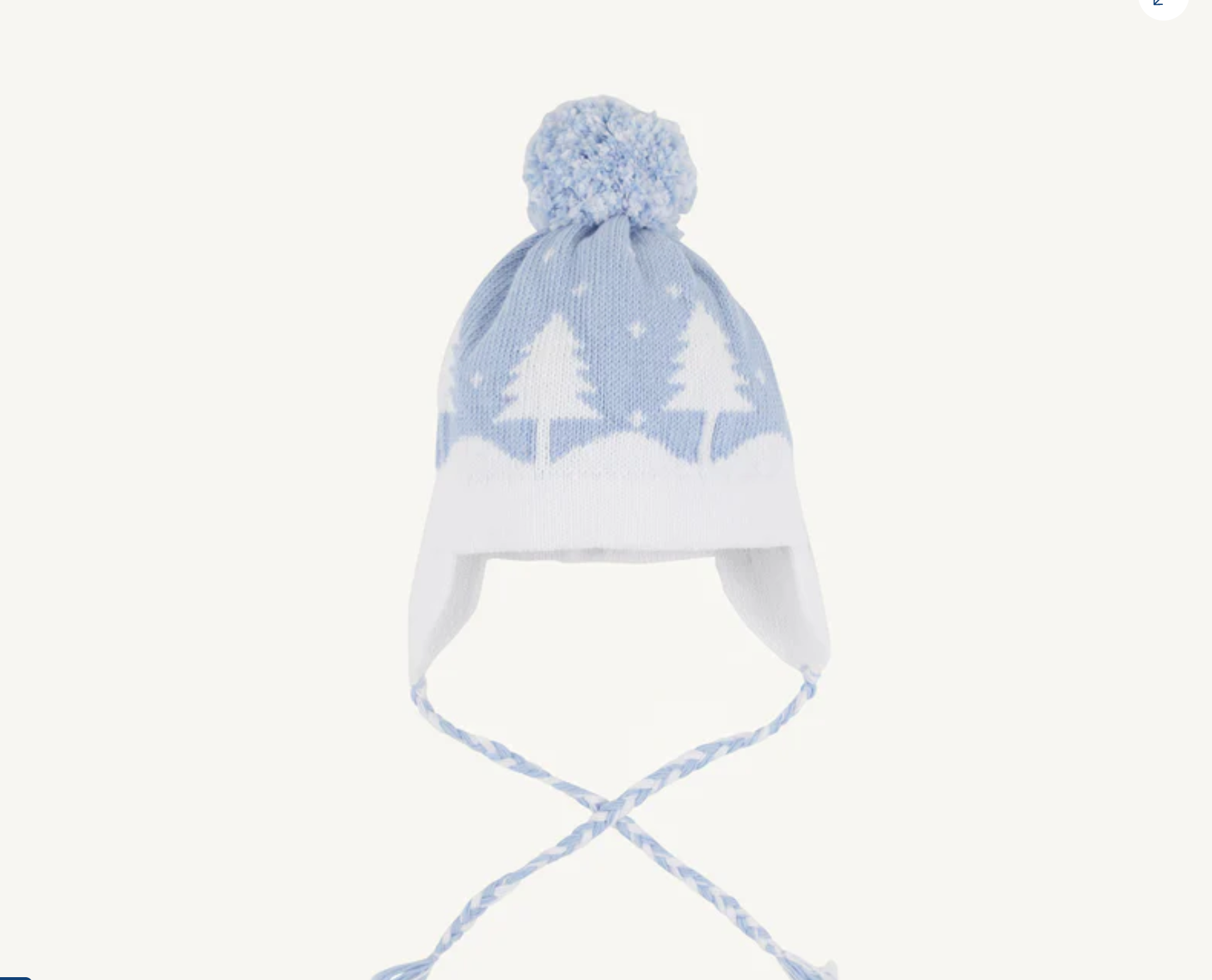 TBBC: Parrish Pom Pom Hat - Beale Street Blue with Worth Avenue White