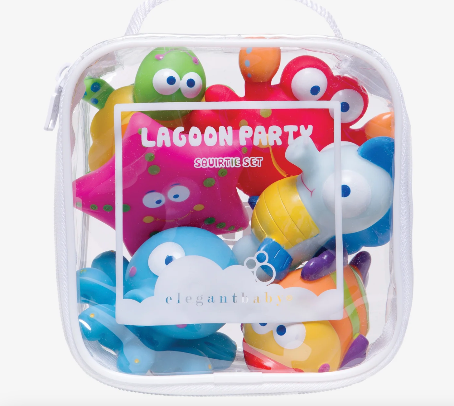 Elegant Baby: Lagoon Party Squirtie Baby Bath Toys