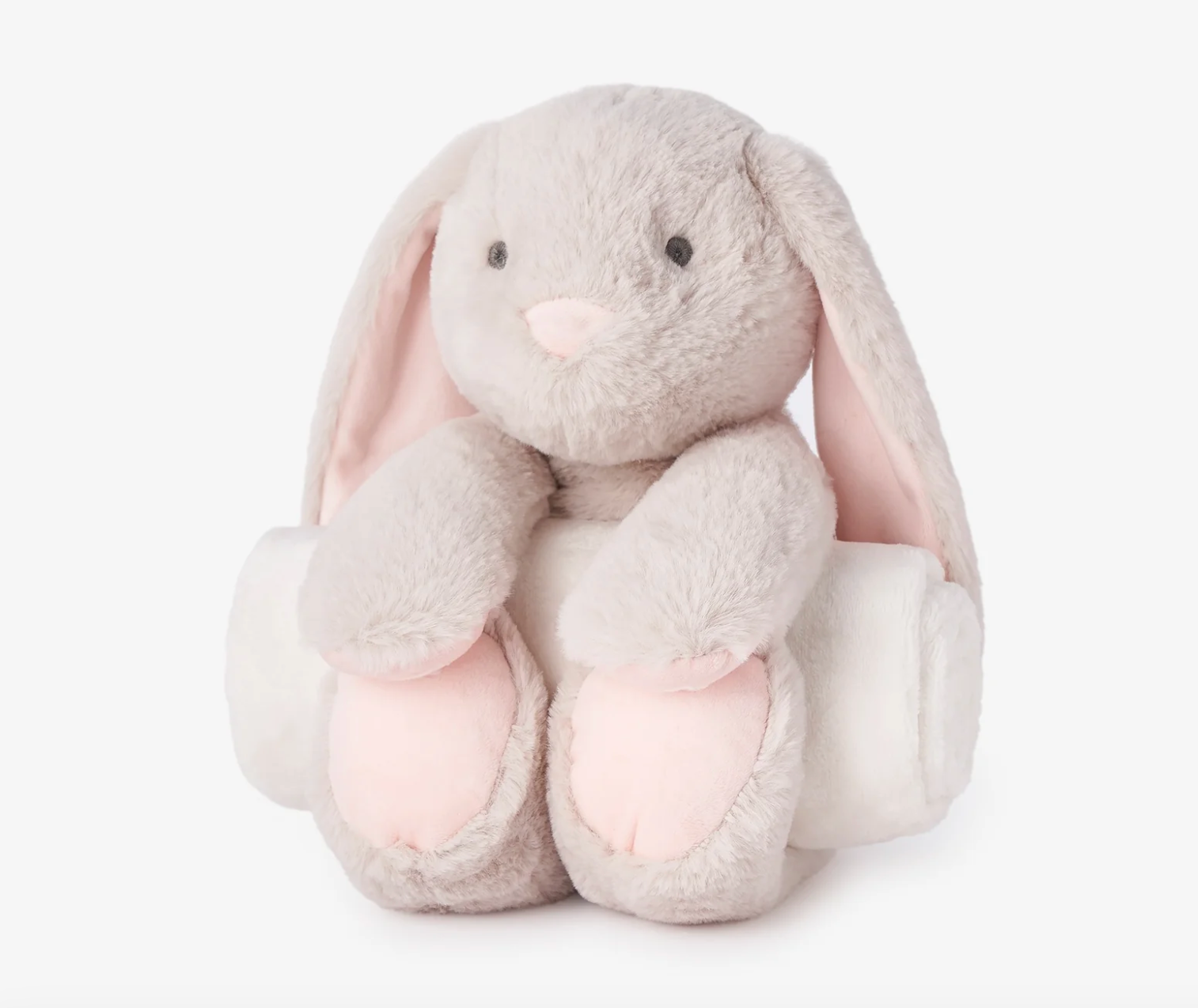 Elegant Baby: Bunny Bedtime Huggie Plush Toy with Blanket