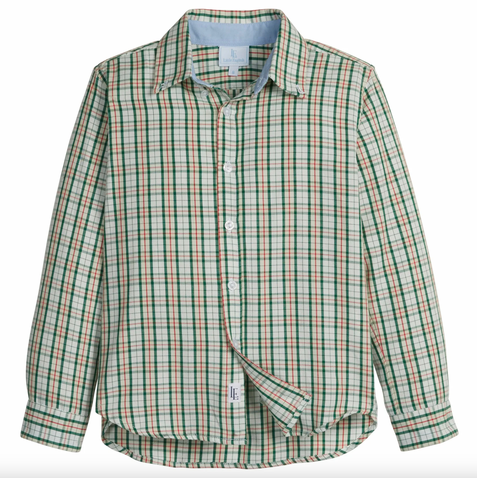 Little English: Button Down Shirt - Mistletoe Tartan