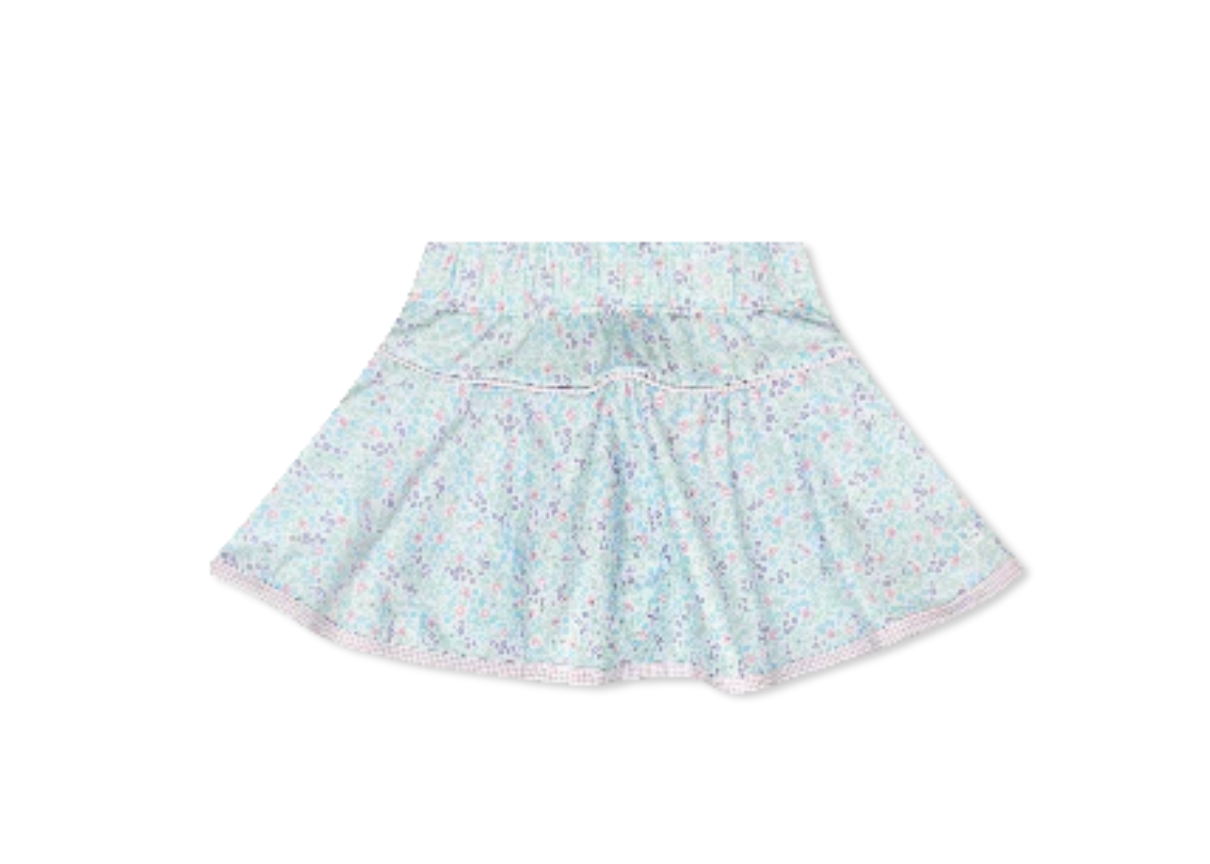 Set Athletic: Quinn Skort - Frosted Floral, Petal Purple Minigingham