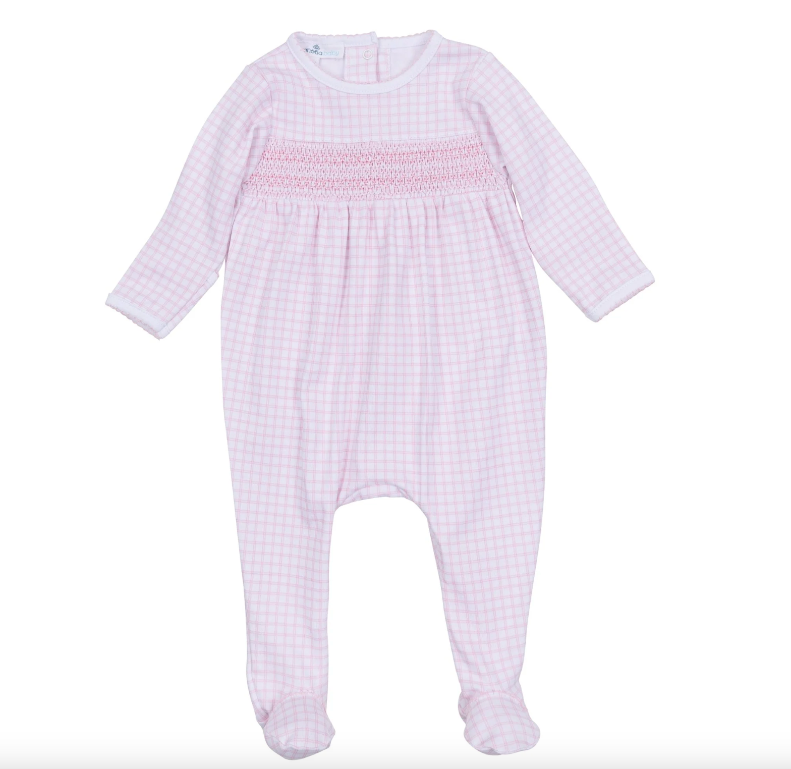 Magnolia Baby:  Peek-A-Boo Wishes Smocked Footie - Pink