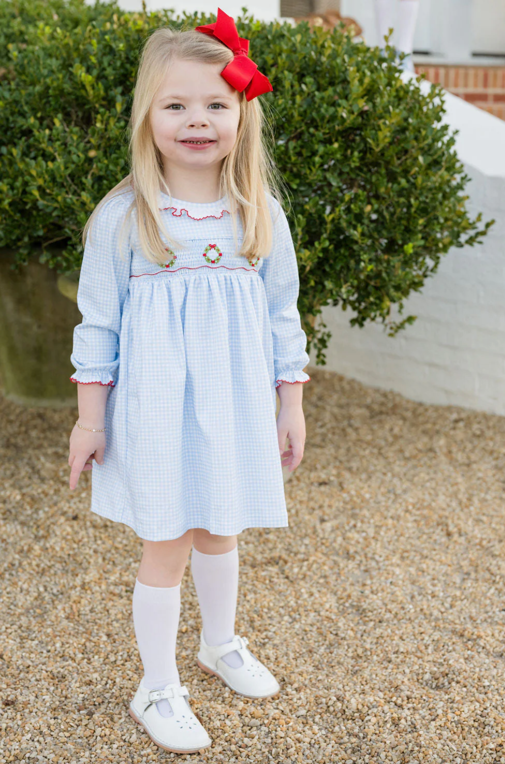James & Lottie: Sara Dress, Smocked Wreath