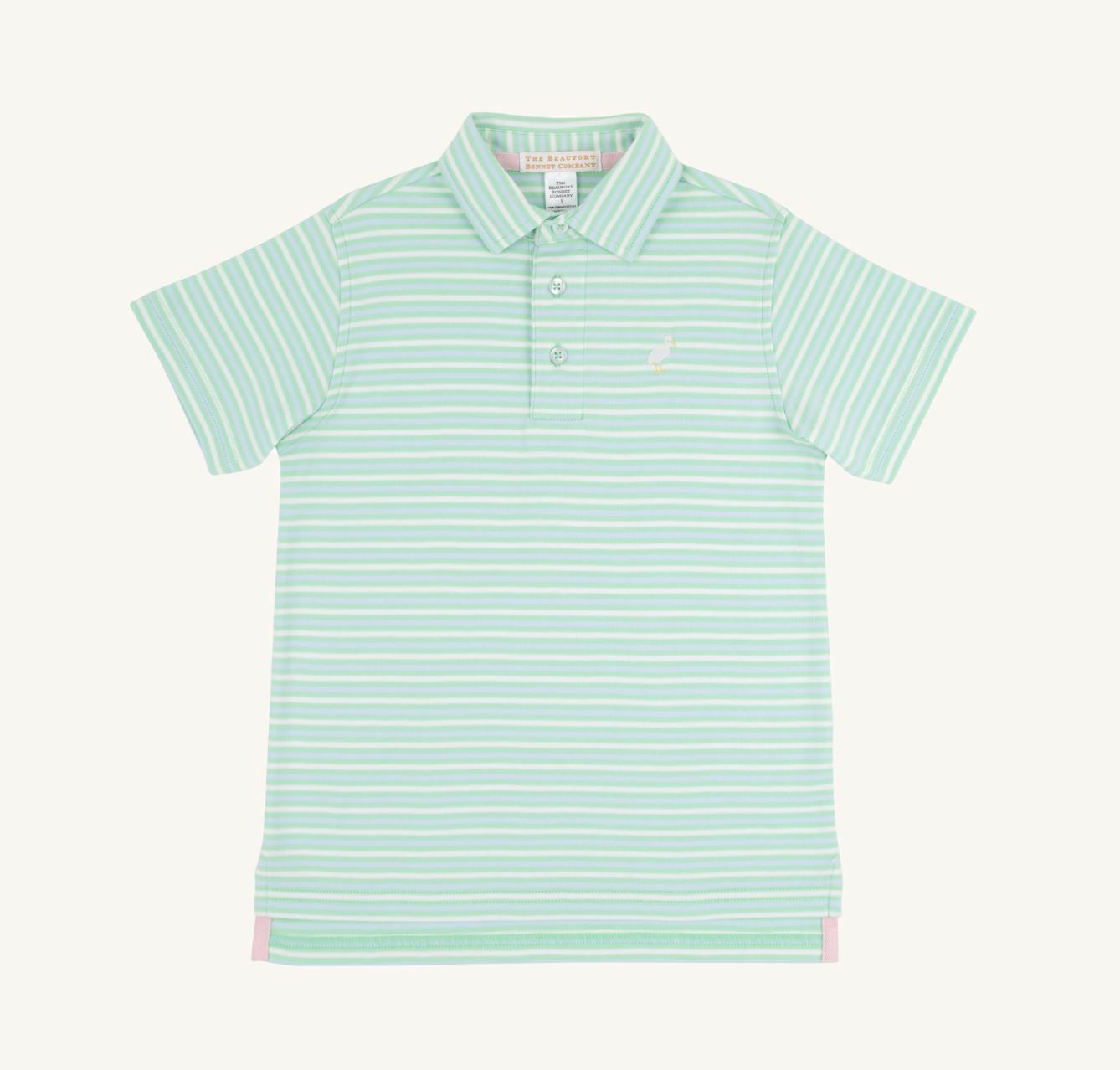 TBBC: Prim And Proper Polo Ss-pima - Sumner County Stripe (Grace Bay Green)/Multicolor