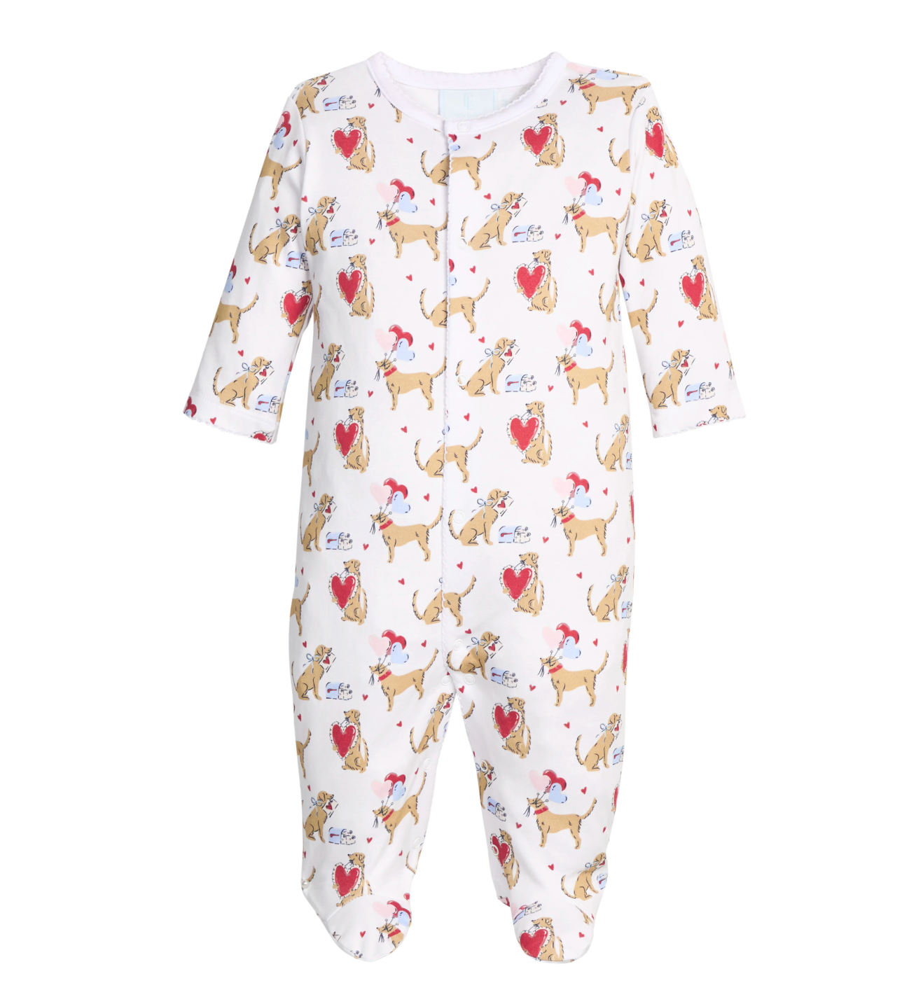 Little English: Printed Footie - I Woof You