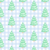 James & Lottie: Two Piece Jammies - Blue Gingham Christmas Tree