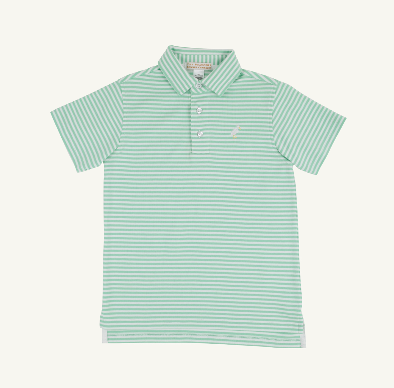TBBC: Prim And Proper Polo Ss-pima - Grace Bay Green Stripe/Multicolor